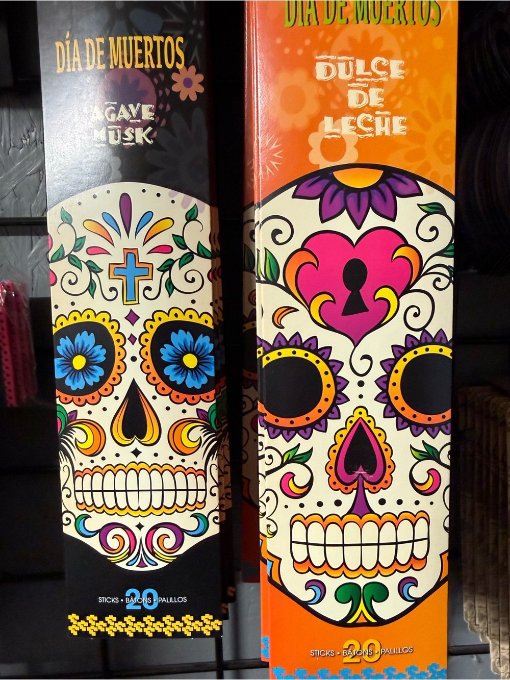 Día de Muertos Sugar Skull Incense Sticks - Colorful Floral Design